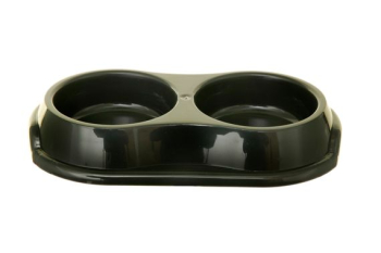 Whitefurze 27cm Double Pet Bowl Whitefurze 27cm Double Pet Bowl